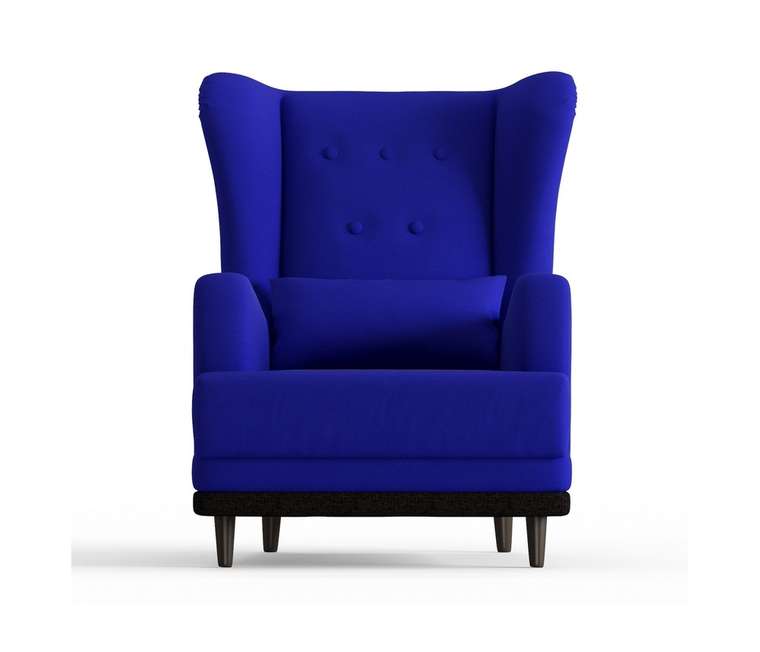 Кресло Лорд в обивке из велюра синего цвета