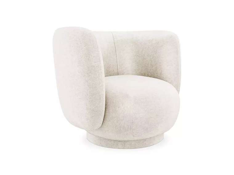 Кресло Lucca вращающееся молочного цвета