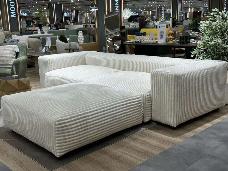 Угловой диван Фиджи бежевого цвета