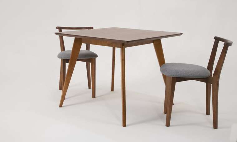 Обеденная группа Сканди 100 серо-коричневого цвета