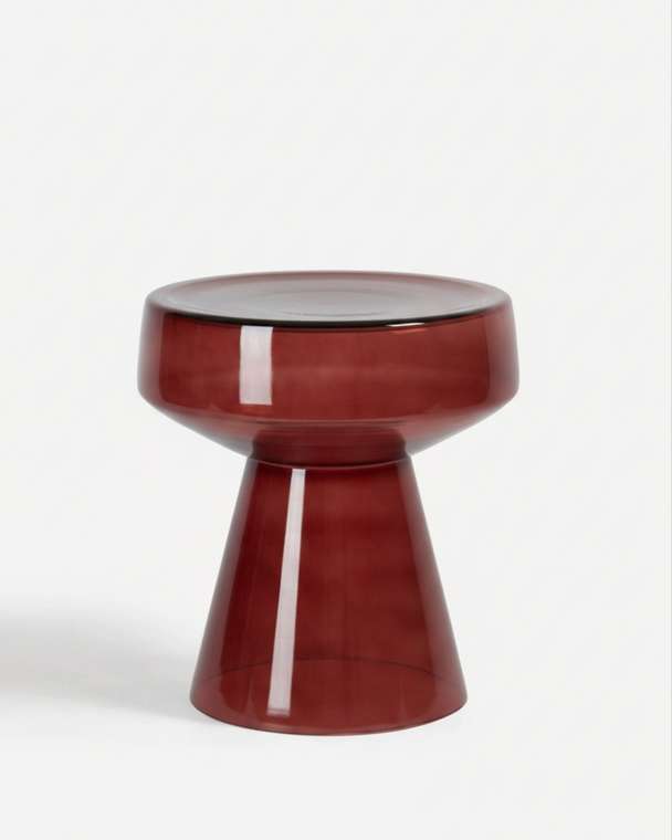 Приставной столик Флумс 37 бордового цвета 