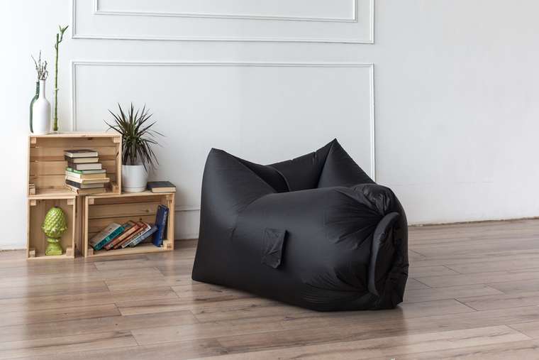 Надувное кресло Air Puf черного цвета