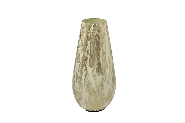 Стеклянная ваза M золотисто-бежевого цвета