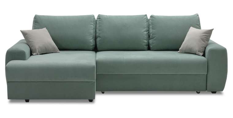 Угловой диван-кровать Коста бирюзового цвета
