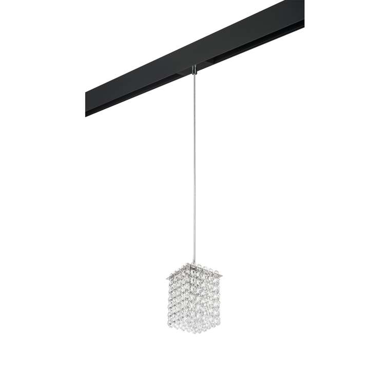 Светильник д/1-фазн трека CRISTALLO 1х40W G9 ХРОМ/ЧЕРНЫЙ (795414+595007)