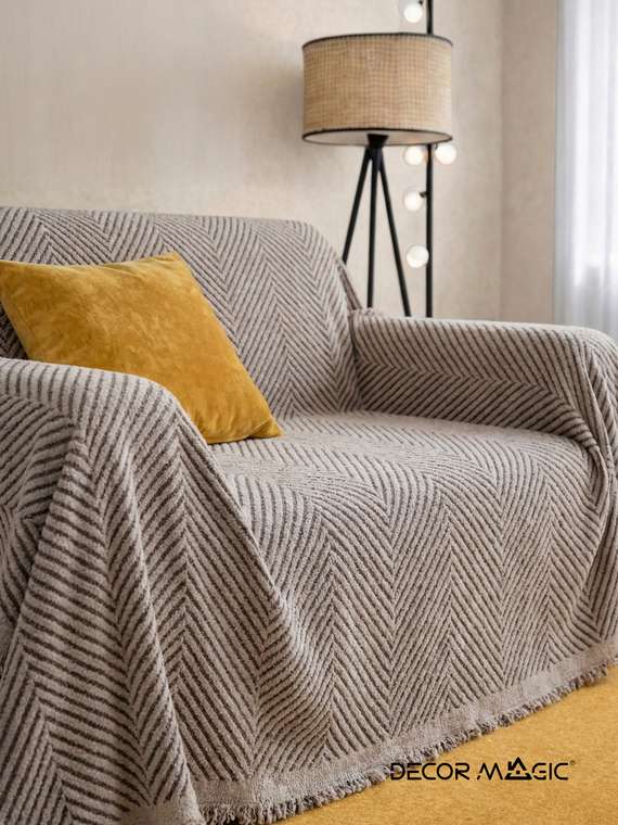 Покрывало Demi Plain 180x230 цвета мокко