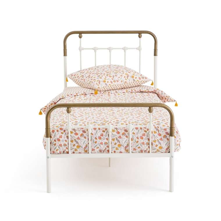 Металлическая кровать Asper 90x190 белого цвета