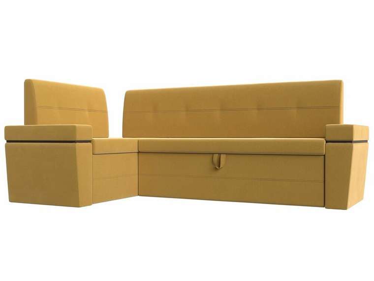 Угловой диван-кровать Деметра желтого цвета левый угол