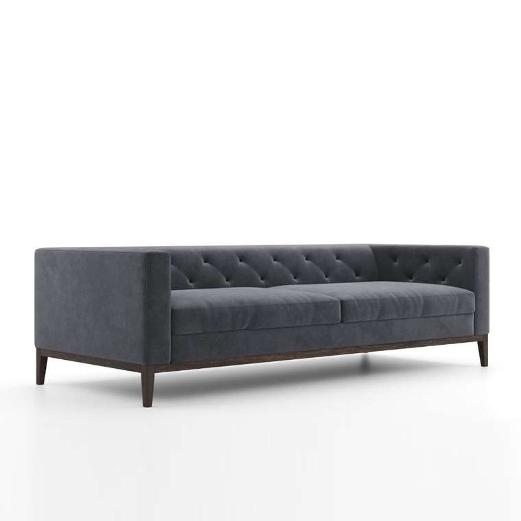 Диван Italy Tufted XXL темно-серого цвета