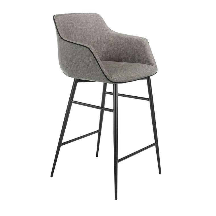 Полубарный стул серого цвета 