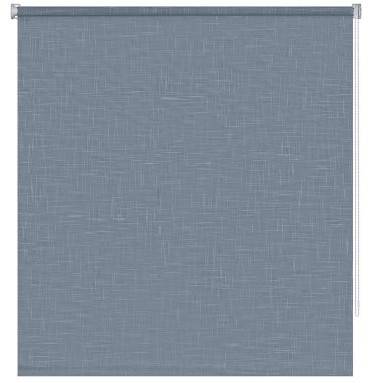 Рулонная штора Миниролл Шантунг темно-лазурного цвета 70x160