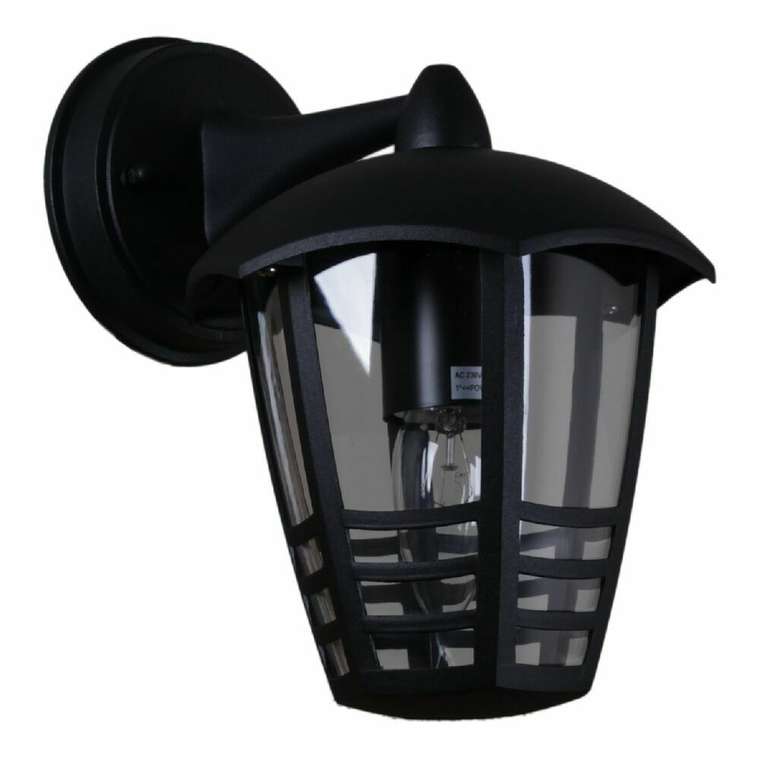 Уличный настенный светильник 08303-9.2-001SJ Top mount BK черного цвета