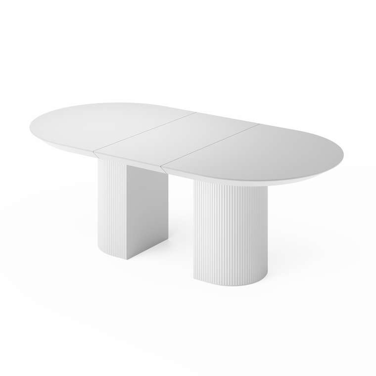 Раздвижной обеденный стол Рана белого цвета
