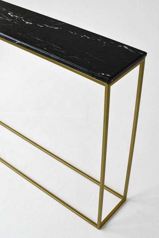 Консольный стол Marble черно-золотого цвета