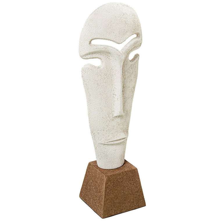 Декоративная фигура Белый Алюминий лицо 13 x 10 x 39 cm