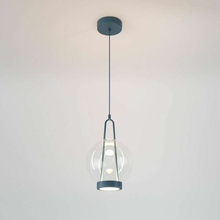 Подвесной светодиодный светильник со стеклянным плафоном 50267/1 LED синий Frasco