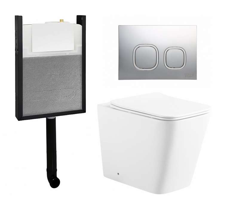 Комплект 3 в 1 смывной бачок скрытого монтажа Amberg