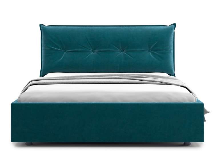 Кровать Cedrino 160х200 сине-зеленого цвета с подъемным механизмом
