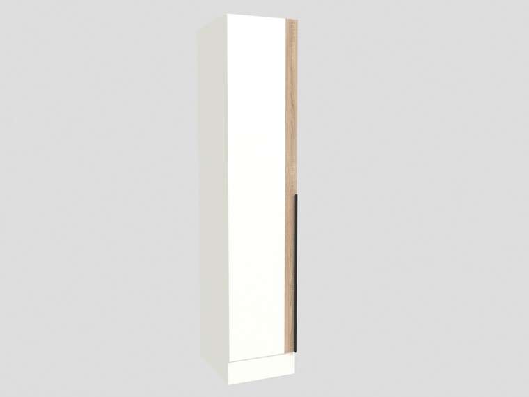 Шкаф с вешалом и гладильной доской Азарт Ш645.1 белого цвета левый