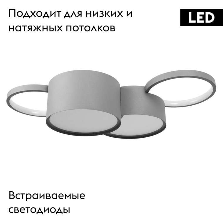 Потолочная люстра Pin 10317/4 Grey_уценка (акрил, цвет белый)