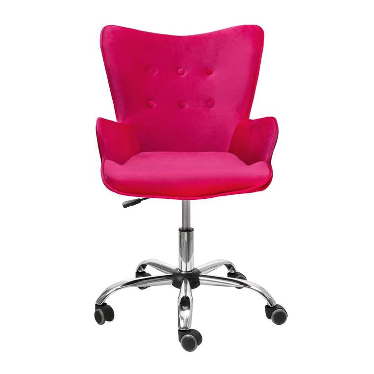 Кресло поворотное Bella красно-розового цвета