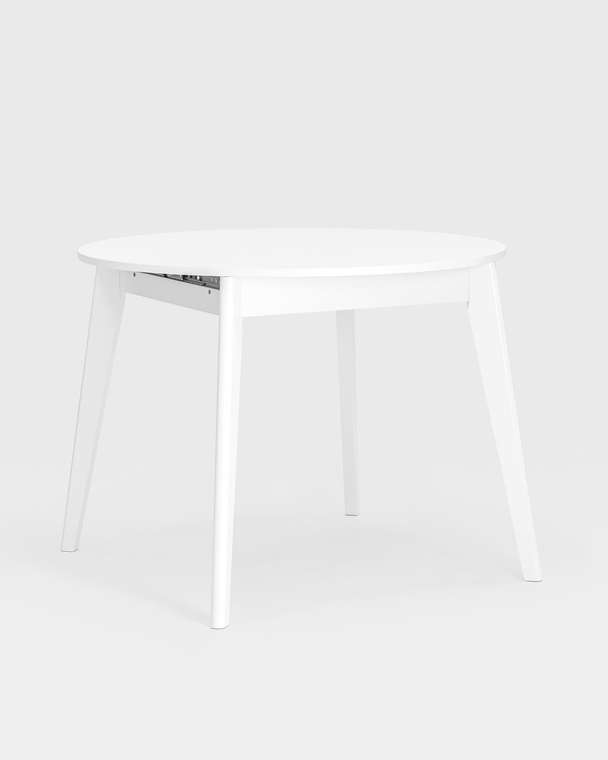 Раздвижной обеденный стол Rondo белого цвета