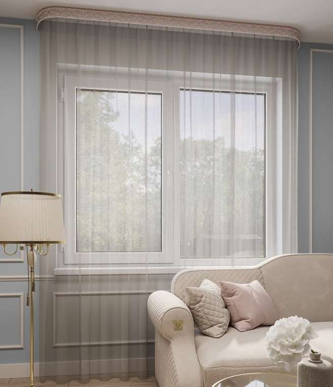 Тюль Грек 300х280 с утяжелителем латте