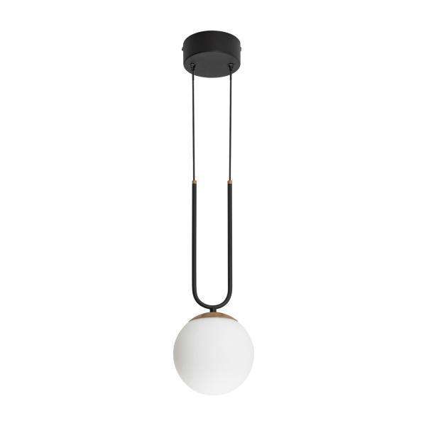 Подвесной светодиодный светильник Beads Hang Day 3000K бело-черного цвета