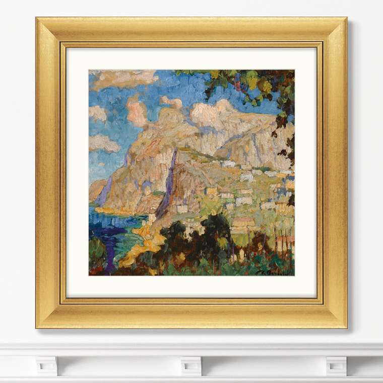 Репродукция картины View of monte solaro capri 1940 г.