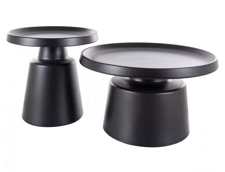 Набор из двух журнальных столов Rodos черного цвета 