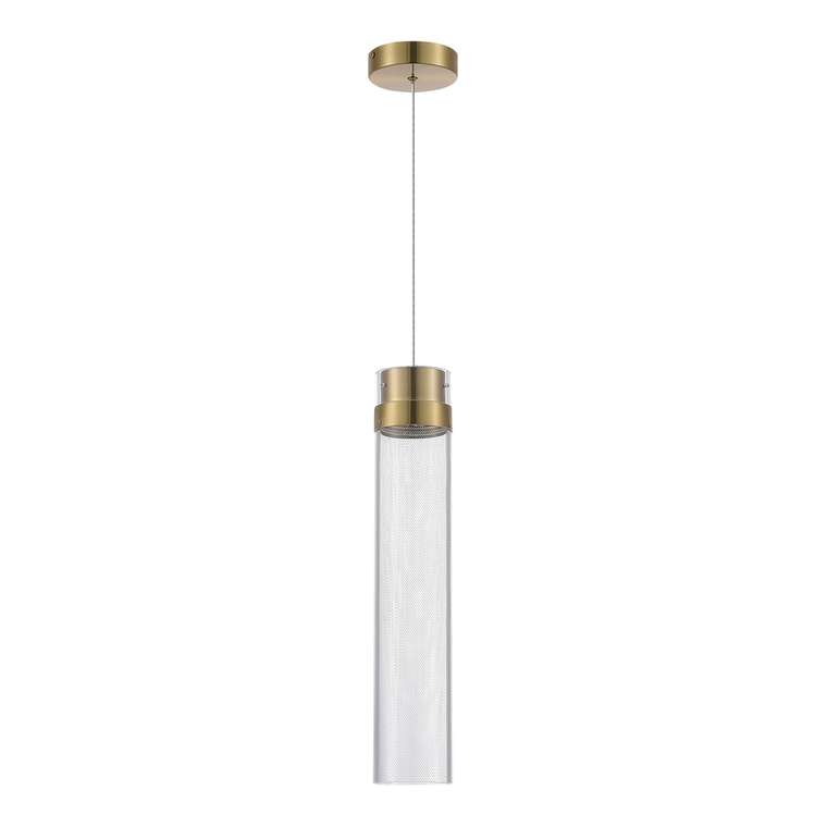 Светильник подвесной ST-Luce Латунь/Прозрачный LED 1*12W 4000K CHAMPAGNE