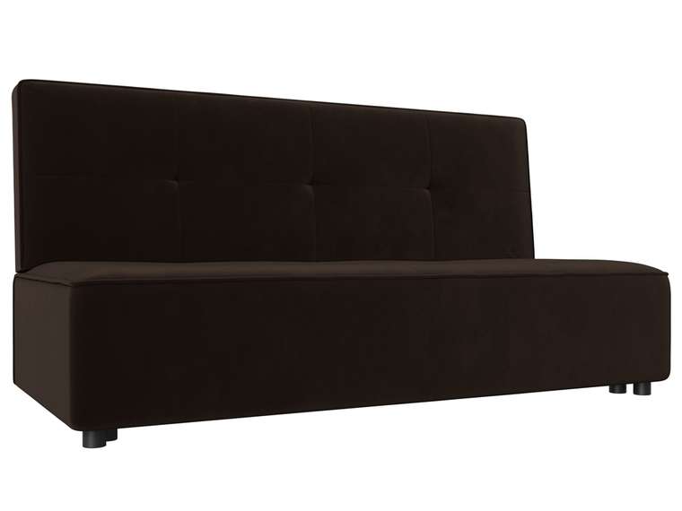 Прямой диван-кровать Зиммер темно-коричневого цвета