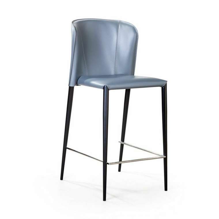 Полубарный стул Albert серо-синего цвета 