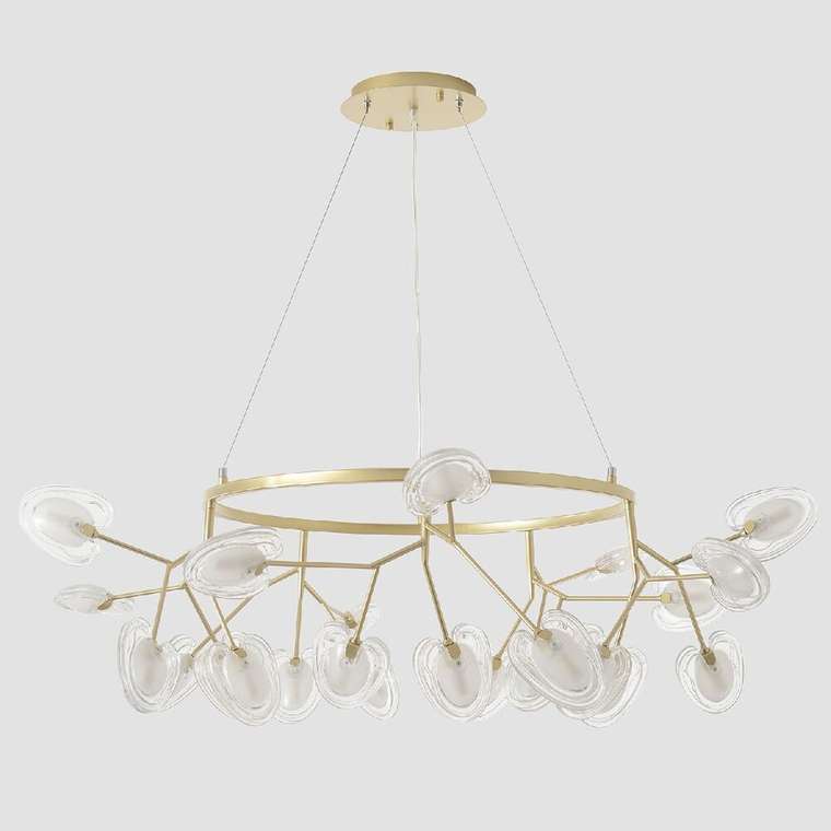 Подвесная люстра SOLE SP25 GOLD (стекло, цвет прозрачный)