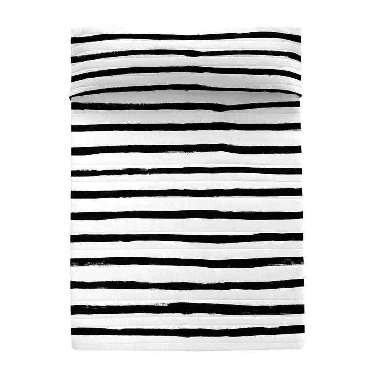 Покрывало Blanc Stripes 260х270 черно-белого цвета
