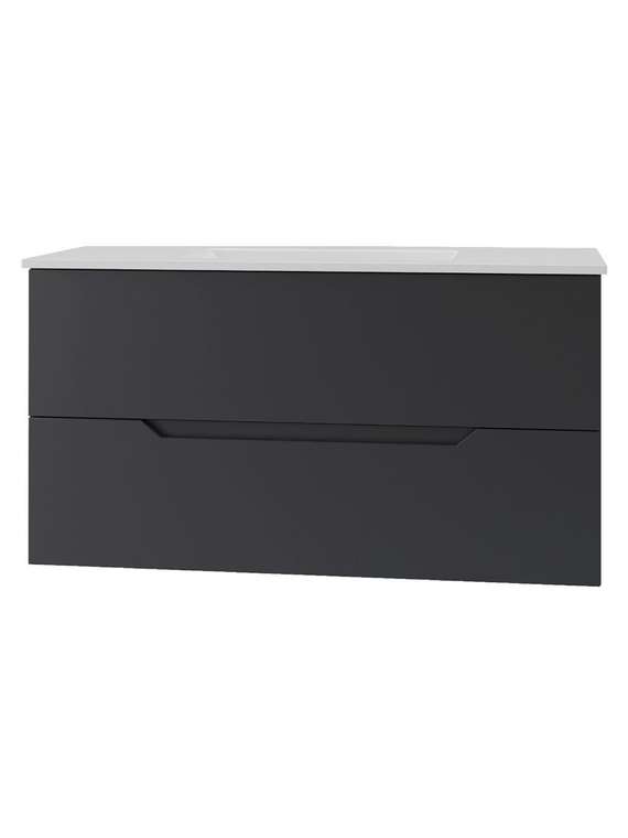 Agger Свит SWE1000ETBL-31000W Тумба с раковиной подвесная 100, черный матовый