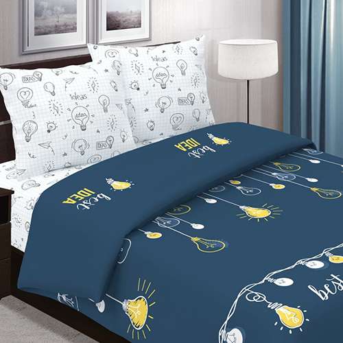 КПБ 'Insight' 2,0 спальный с европростыней, поплин, 100% хлопок, пл. 118 гр./кв.м., 'Люмен'