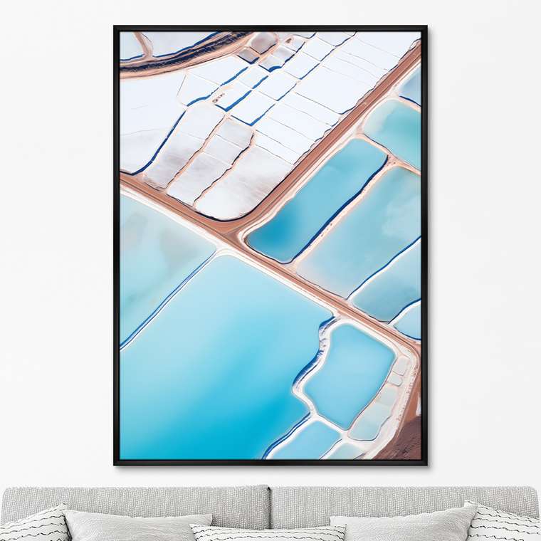 Репродукция картины Salt lakes, light blue, No 2, 2024г.
