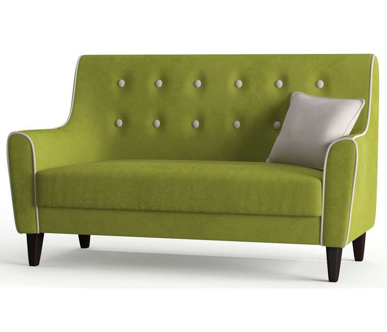 Диван из велюра Мерлин зеленого цвета