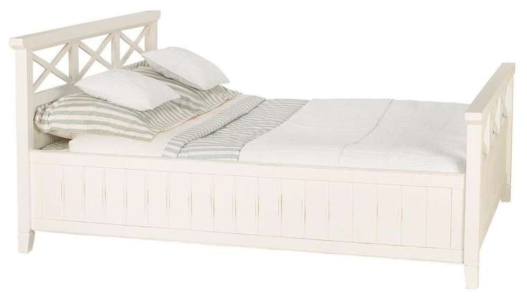 Кровать Бретань белого цвета 160х200  