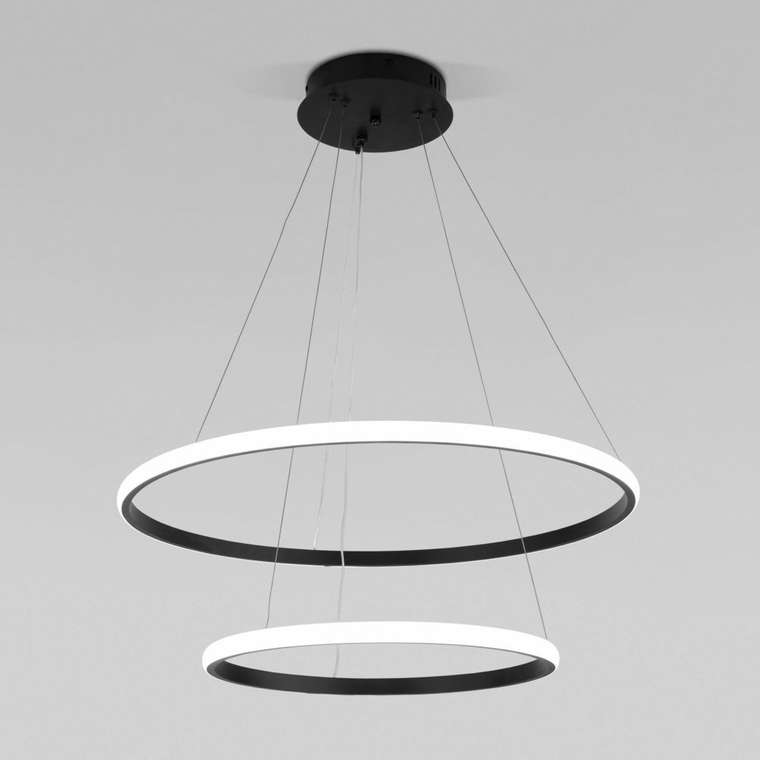 Подвесной светодиодный светильник Collars бело-черного цвета