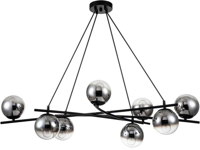 Подвесная люстра 1119/8S E14*40W Escada Balance Black (плафоны шарики)