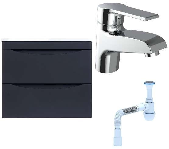 Комплект: Тумба с раковиной Бергамо