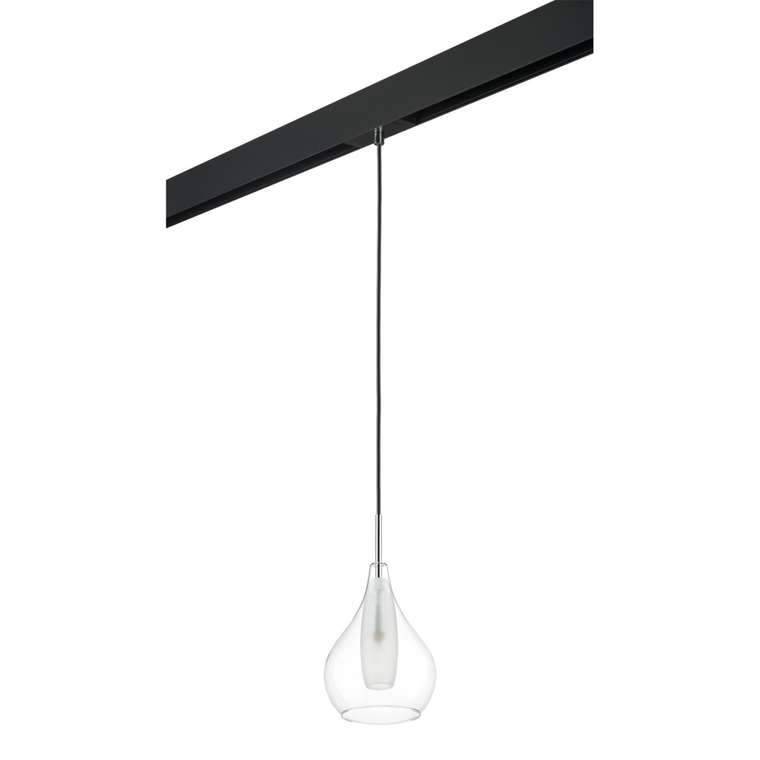 Светильник д/1-фазн трека PENTOLA 1х25W G9 ХРОМ/ПРОЗРАЧНЫЙ/ЧЕРНЫЙ (803031+595007)