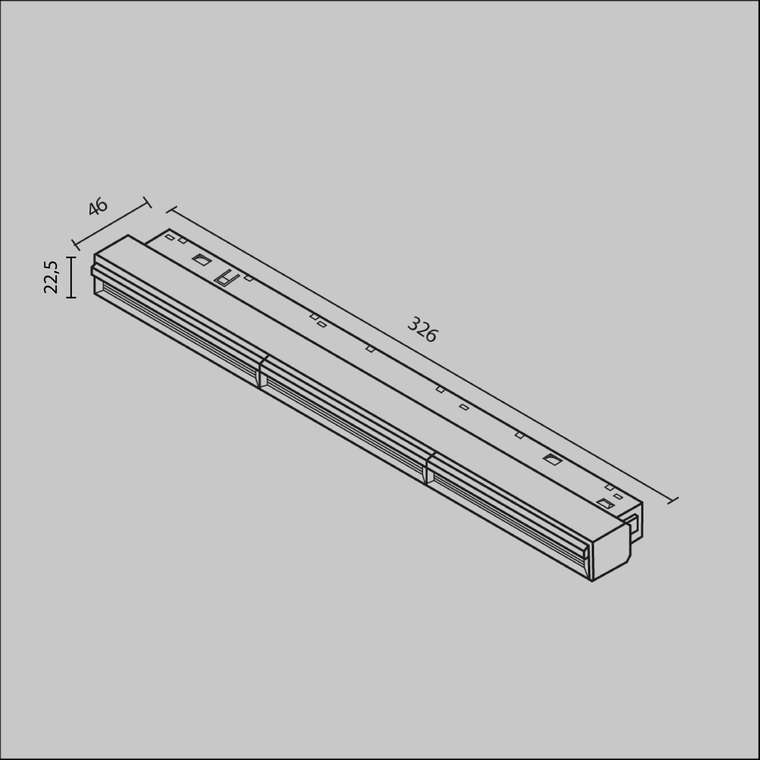 Трековый светильник Technical TR106-2-18W4K-B Parete Магнитная трековая система 23мм EXILITY