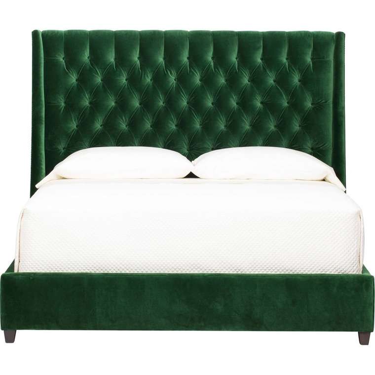 Кровать Amelia 160х200 темно-зеленого цвета