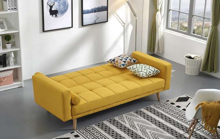 Диван-кровать Scandinavia желтого цвета