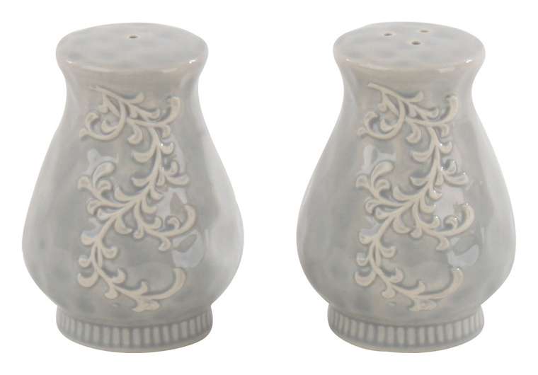 Набор солонка и перечница серого цвета