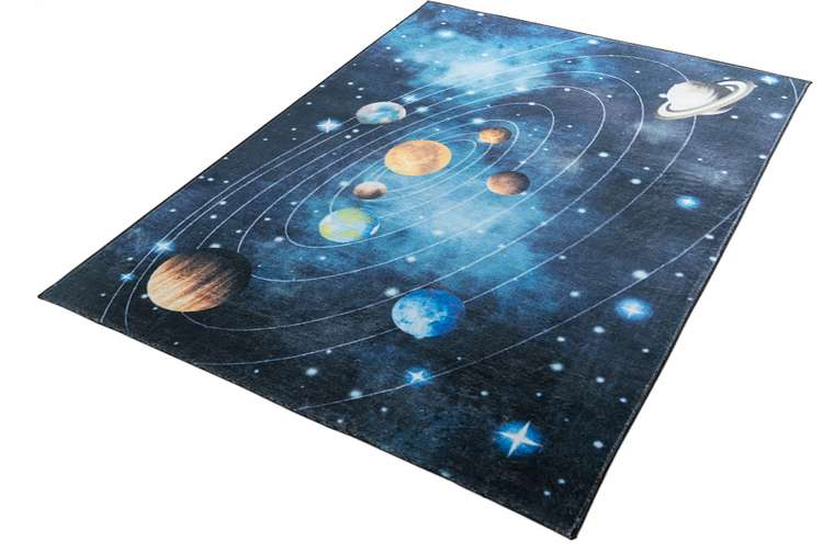 Игровой коврик Joy Cosmos 120x160 темно-синего цвета