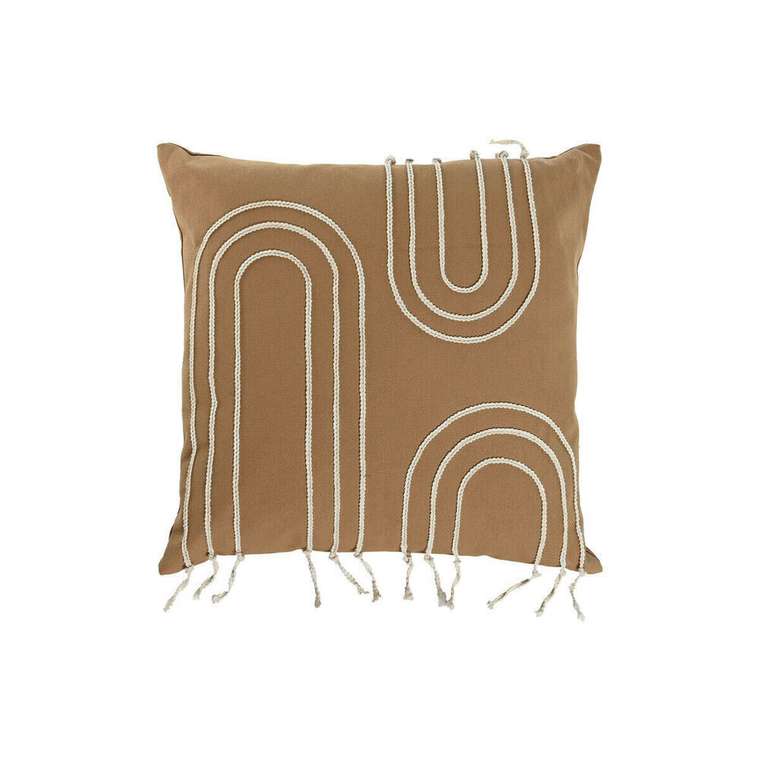 Декоративная подушка Boho 45x45 коричнево-бежевого цвета